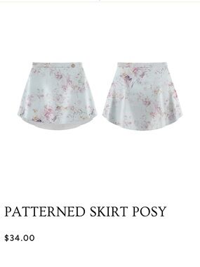 NWT Danse de Paris Ballet Dance Skirt PATTERNED SKIRT POSY